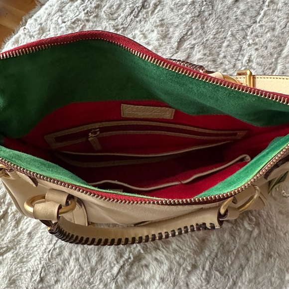 Dooney & Bourke Tan Gold Satchel Timeless Charm - Picture 4 of 4